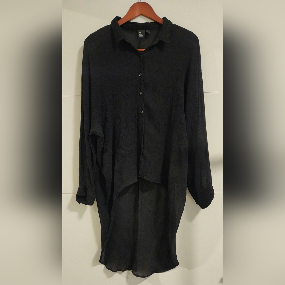 The Fisher Project High-Low 100% Silk Shirt
